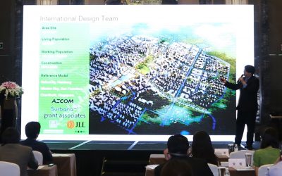 Mr. Federick Ow, General Manager (Industry Promotion) of Sino-Singapore (Chengdu) Innovation Park Development Co., Ltd. giving a presentation