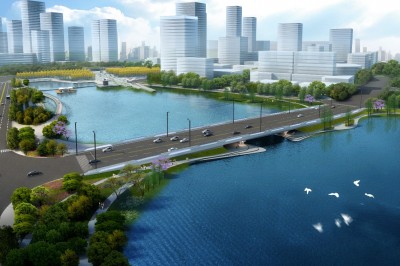 Xinchuan Heartbeat Central Park (West Park): Wobo Bridge (Artist’s Impressions)