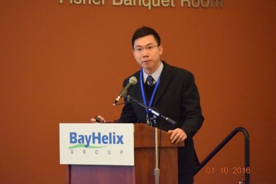 Mr. Wilson Lee, Director of SSCIP (United States), delivers a keynote speech at the annual meeting of the BayHelix Group